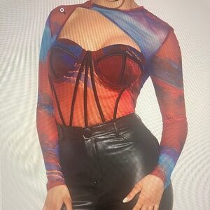 Mesh Corset Top